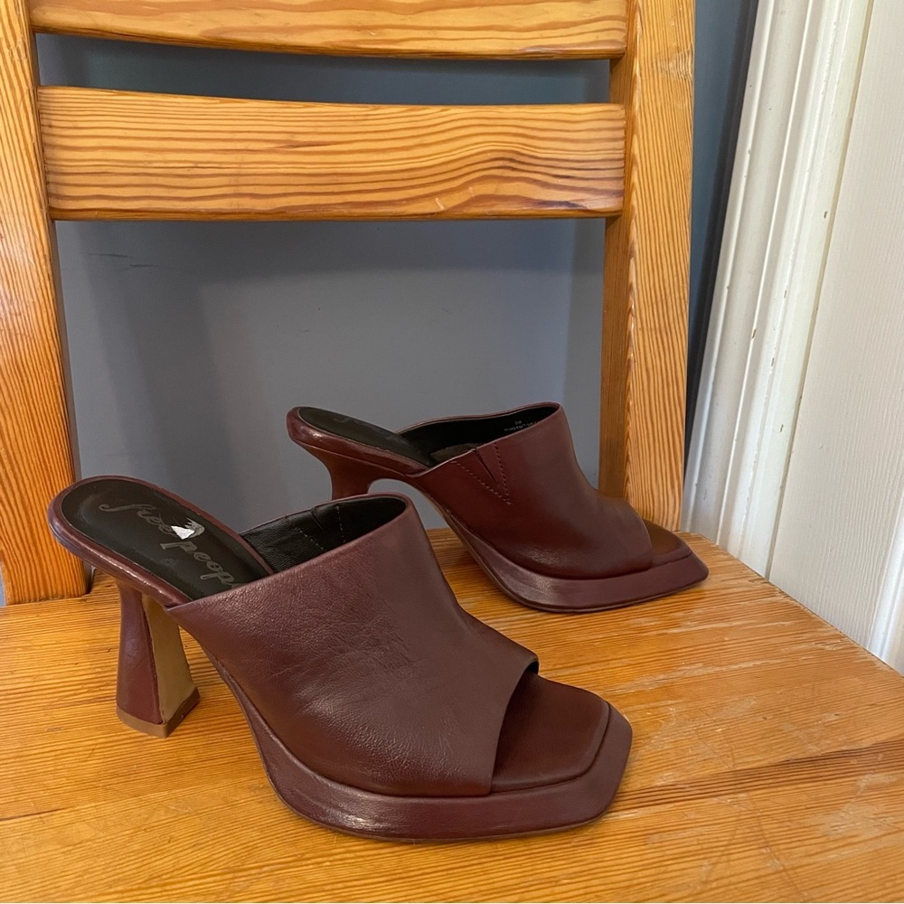 Free People Red and Purple Heeled Shoes